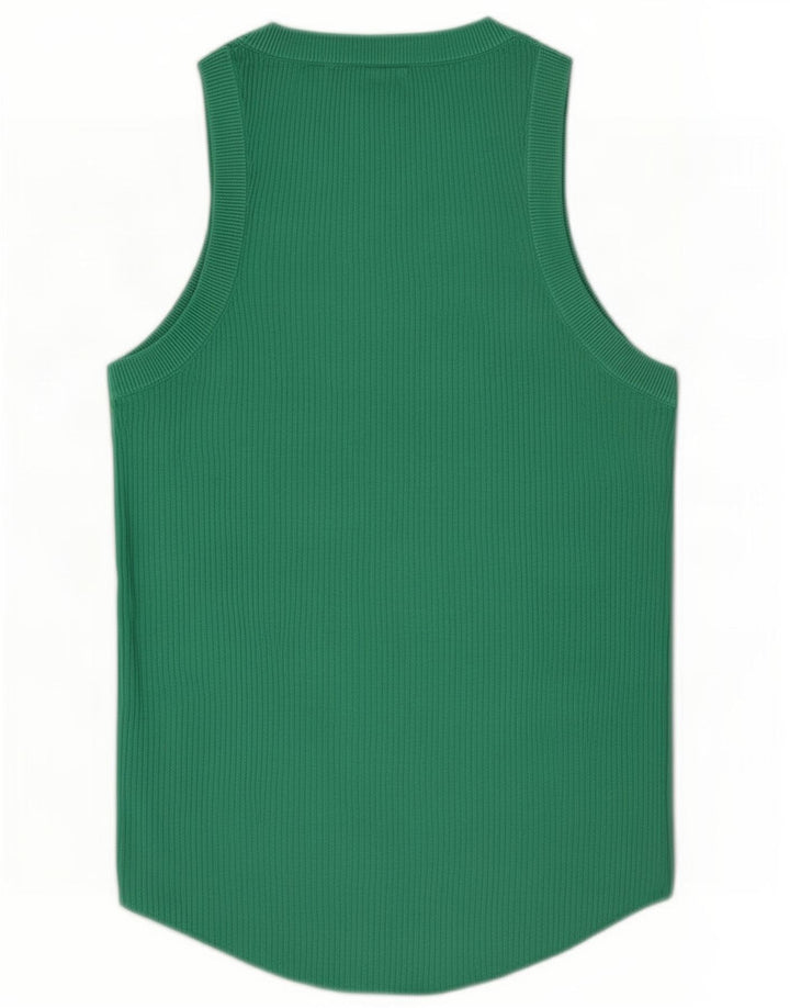 Canotta da donna Zara UK 12 in viscosa verde medio