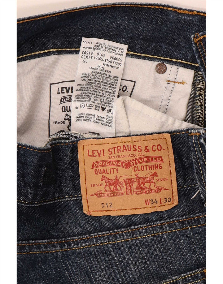 Jeans Levi's Uomo 512 Bootcut W34 L29 Blu