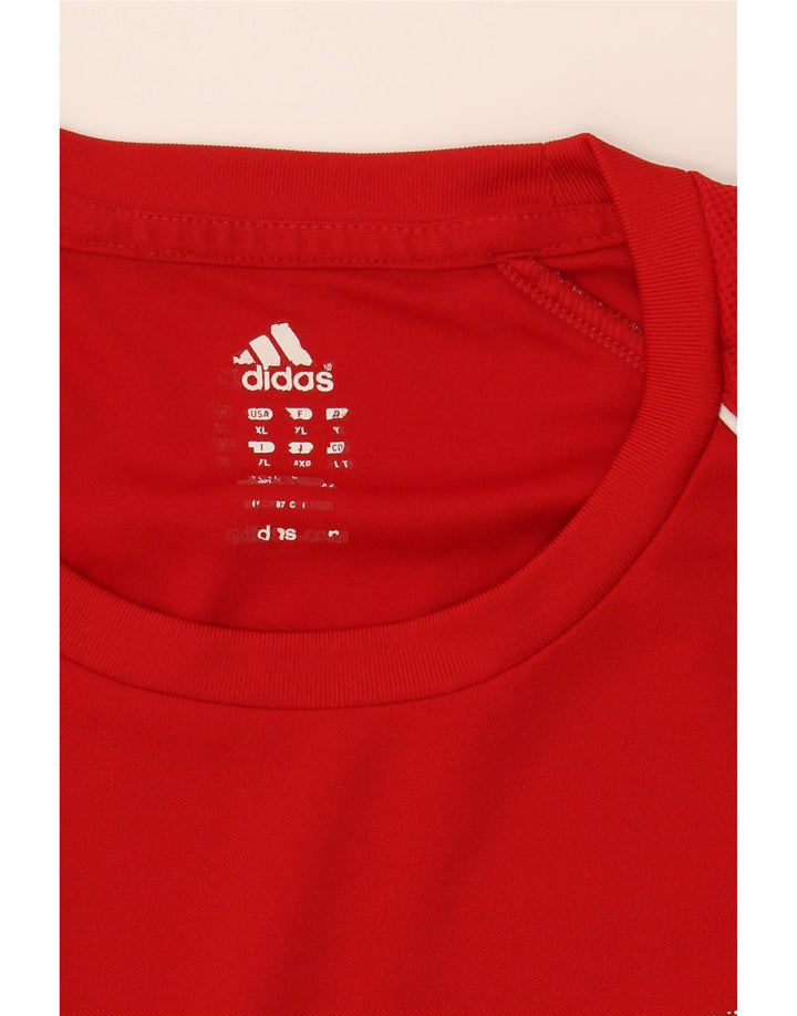 ADIDAS Mens Graphic T-Shirt Top XL Red Vintage Adidas and Second-Hand Adidas from Messina Hembry 
