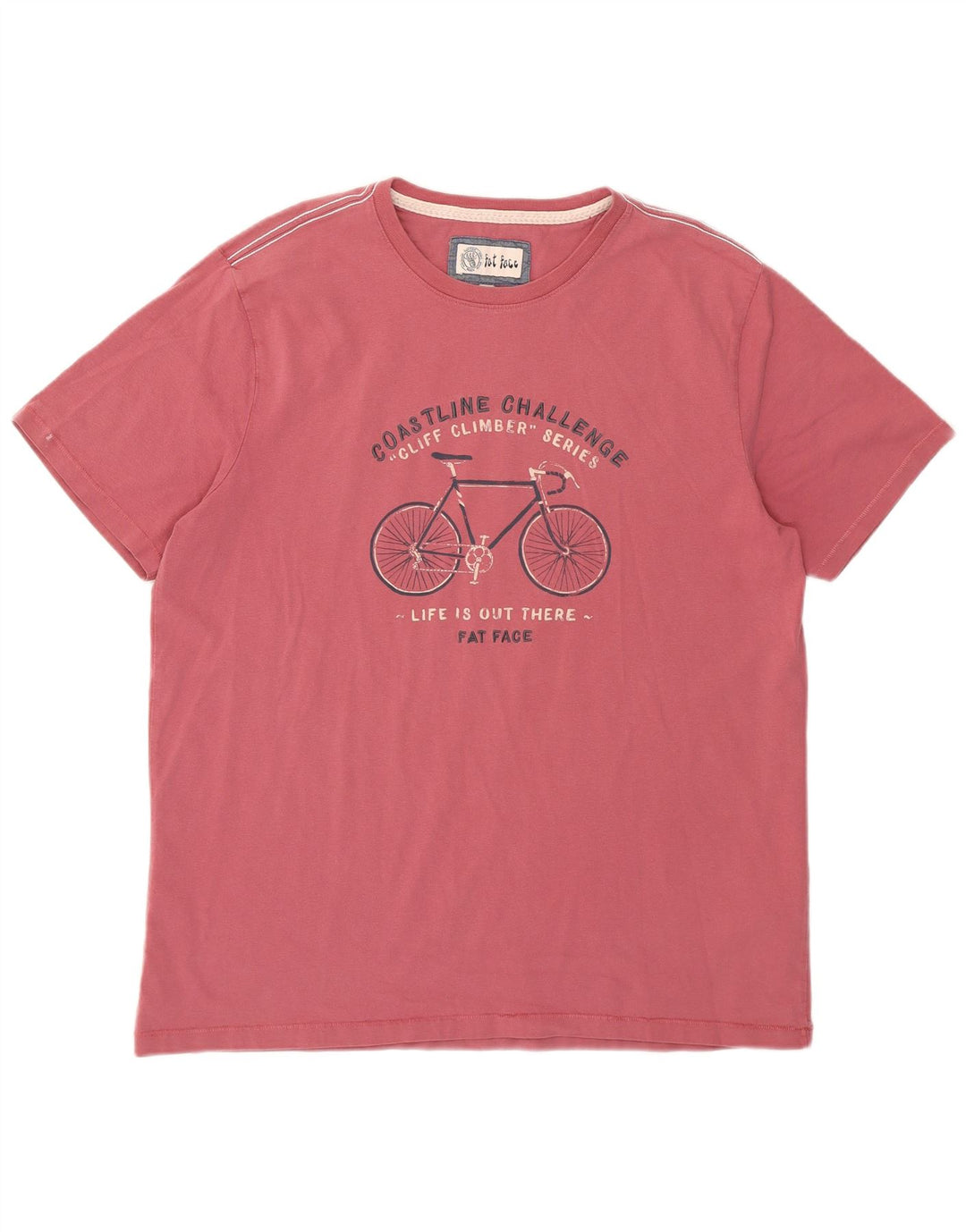 T-shirt grafica da uomo Fat Face Top grande in cotone rosso