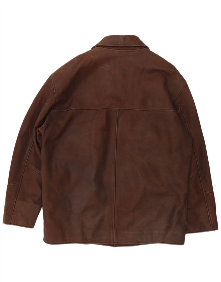 Giacca in pelle da uomo Milestone UK 40 grande marrone
