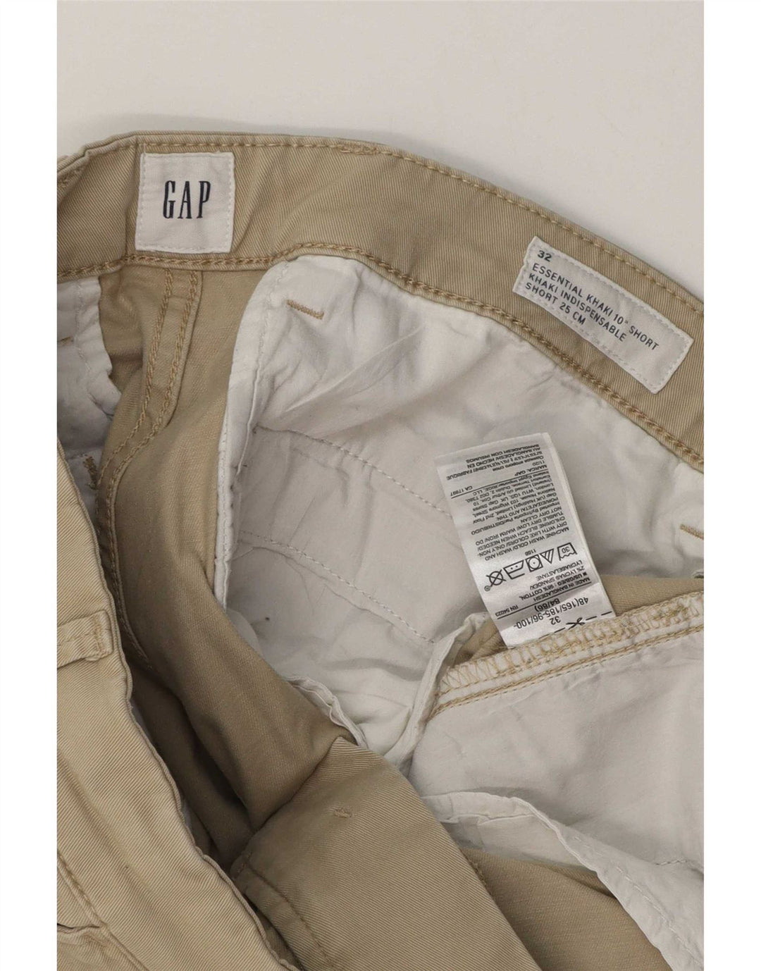 Pantaloncini chino da uomo Gap W32 cotone kaki medio