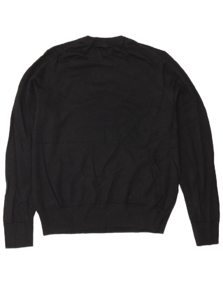 Maglione maglione girocollo da donna John Lewis UK 14 lana merino nera media