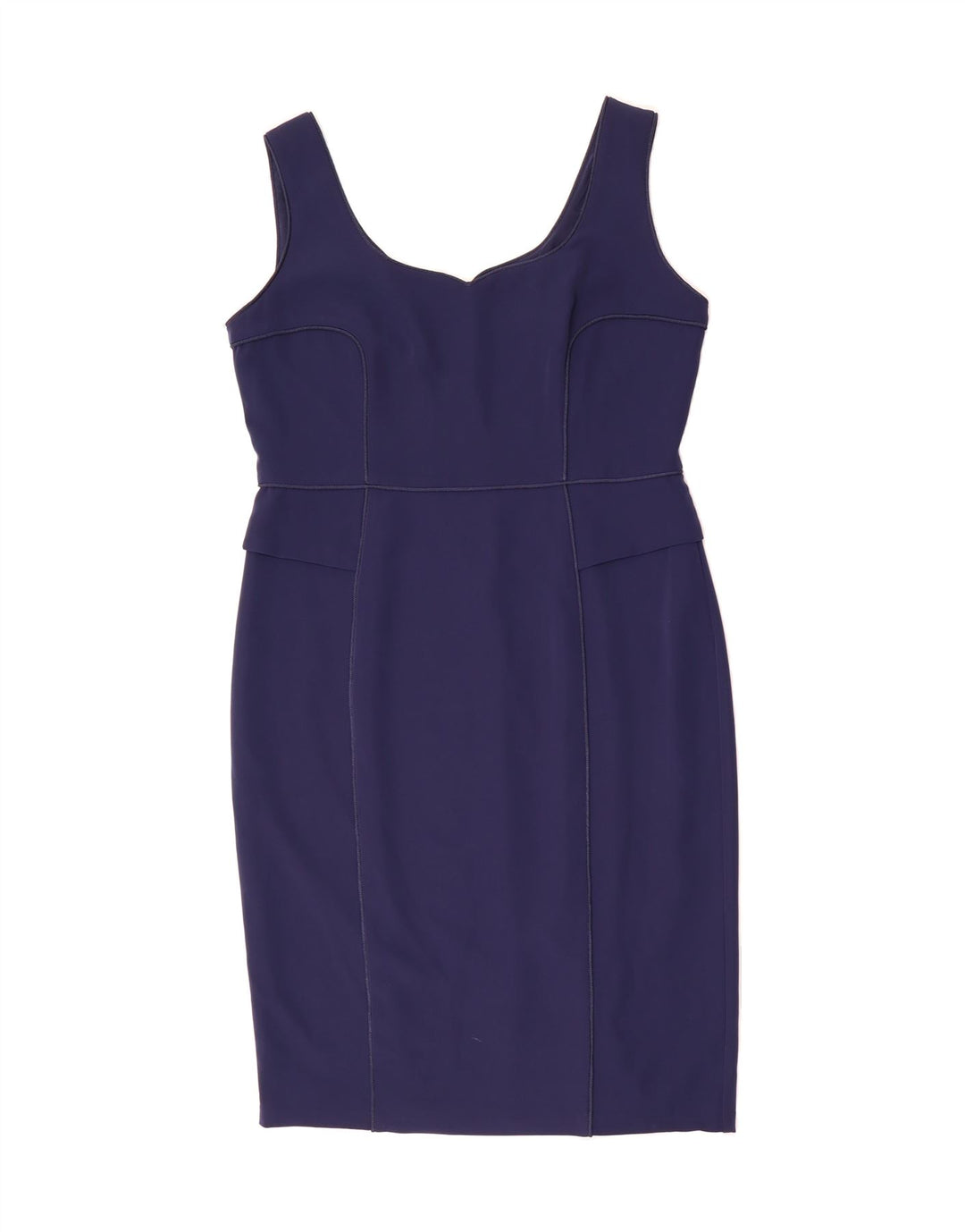 PHASE EIGHT Womens Sleeveless Sheath Dress UK 16 Large Navy Blue Polyester Vintage Phase Eight and Second-Hand Phase Eight from Messina Hembry 