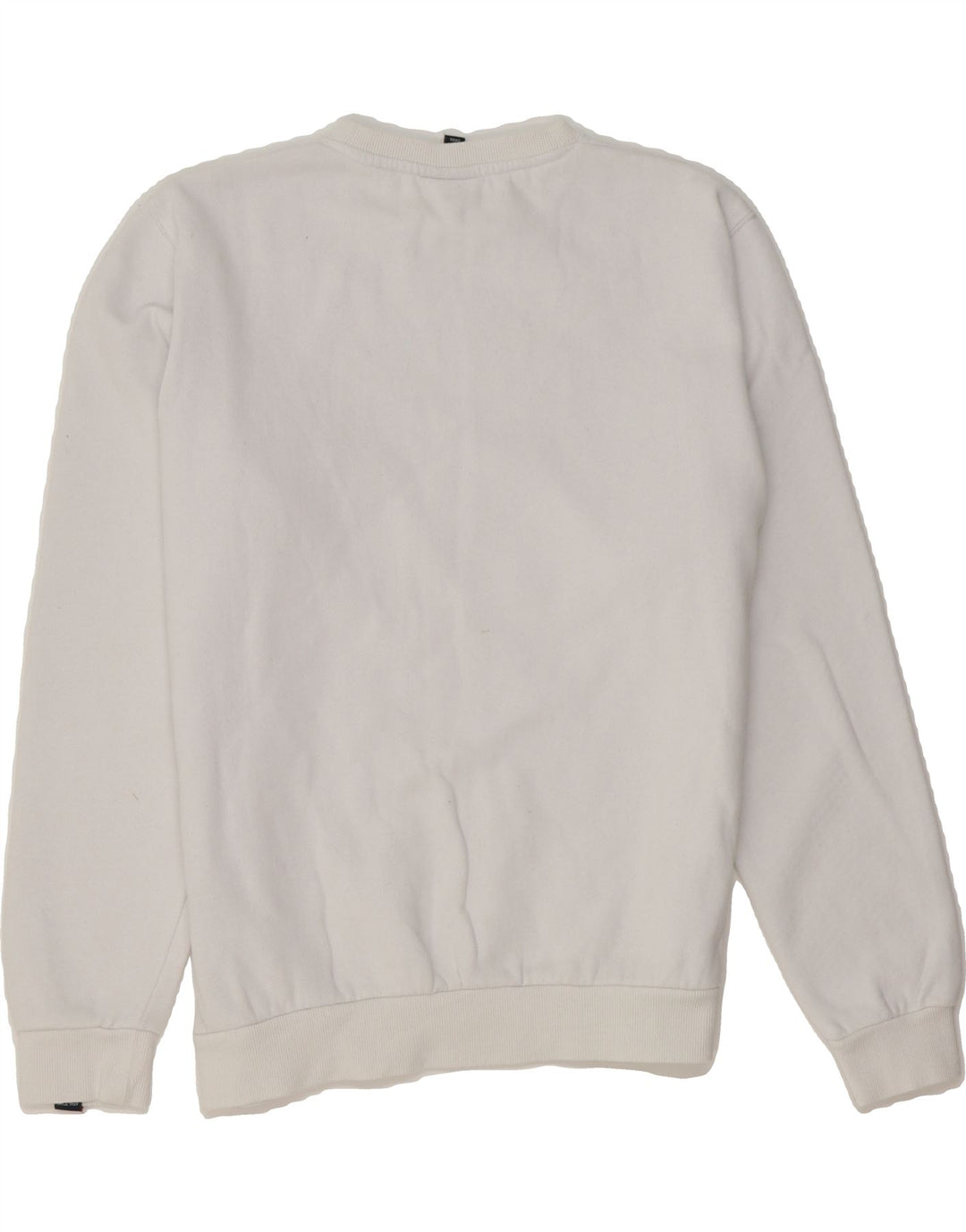 ELLESSE Womens Oversized Graphic Sweatshirt Jumper UK 10 Small  White Vintage Ellesse and Second-Hand Ellesse from Messina Hembry 
