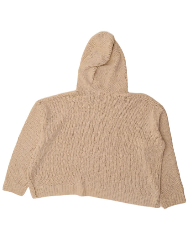 Maglione oversize con cappuccio da donna Roxy UK 16 Large in poliestere bianco sporco