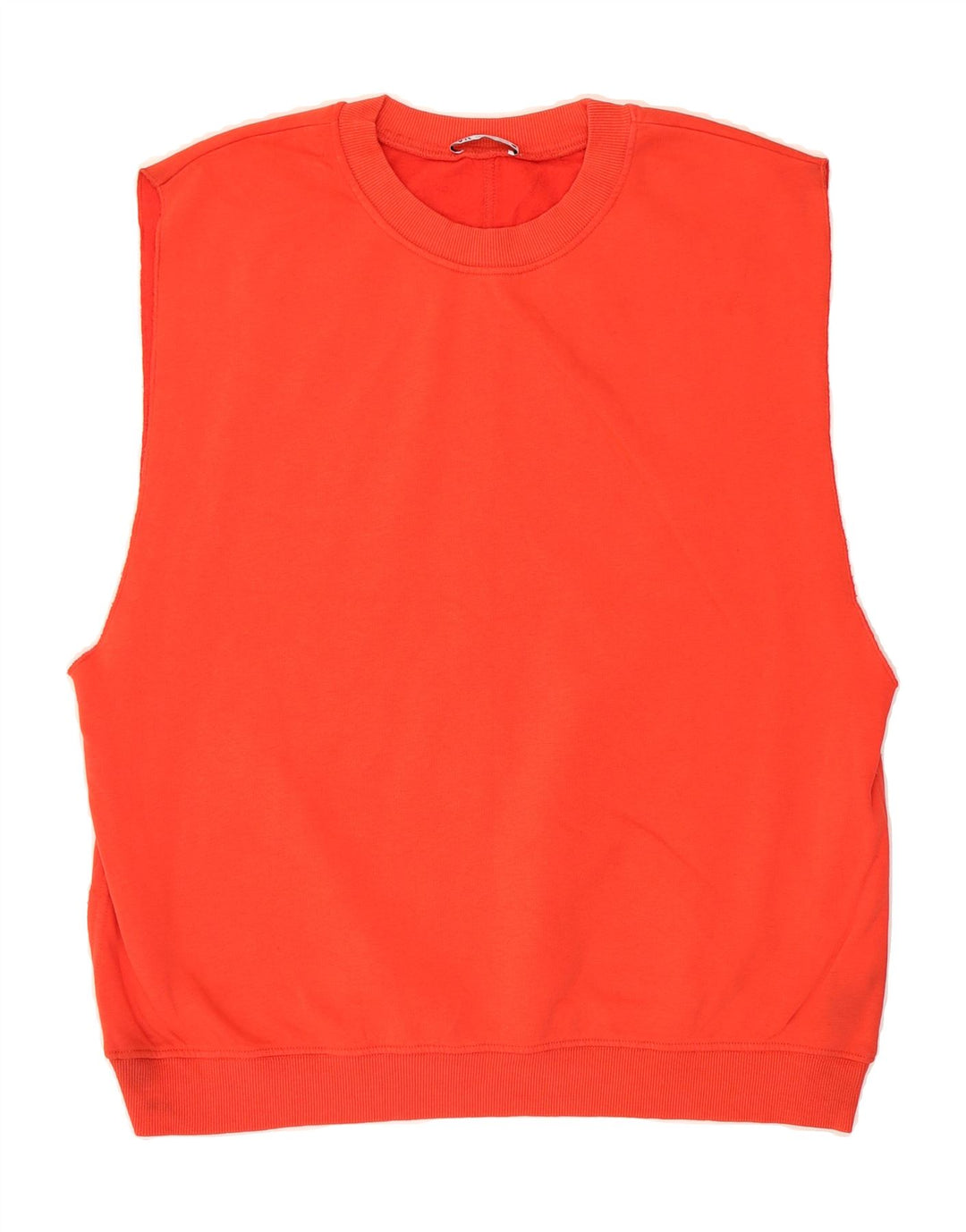 ZARA Mens Sleeveless Sweatshirt Jumper Small Red Cotton Vintage Zara and Second-Hand Zara from Messina Hembry 