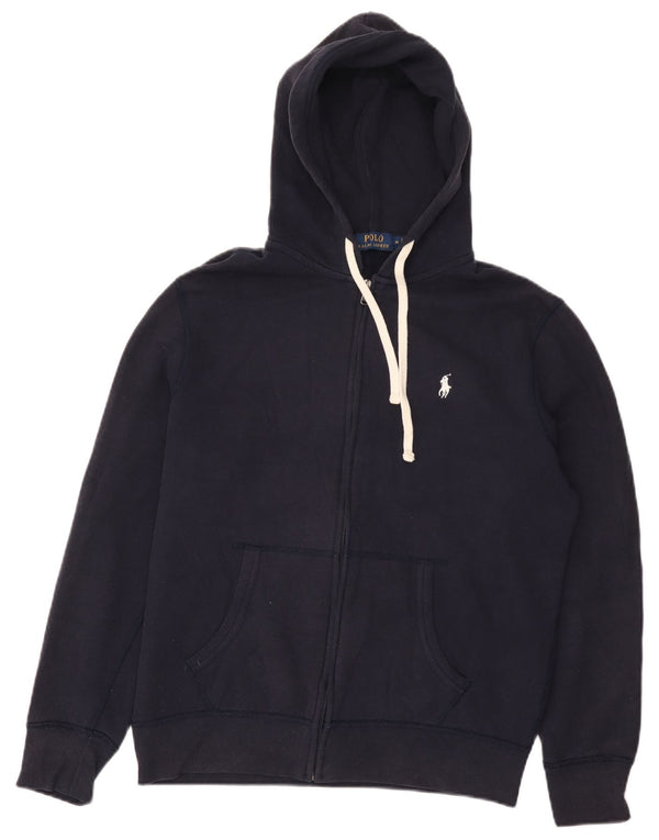 Polo Ralph Lauren Maglione con cappuccio e zip da uomo in cotone blu navy medio