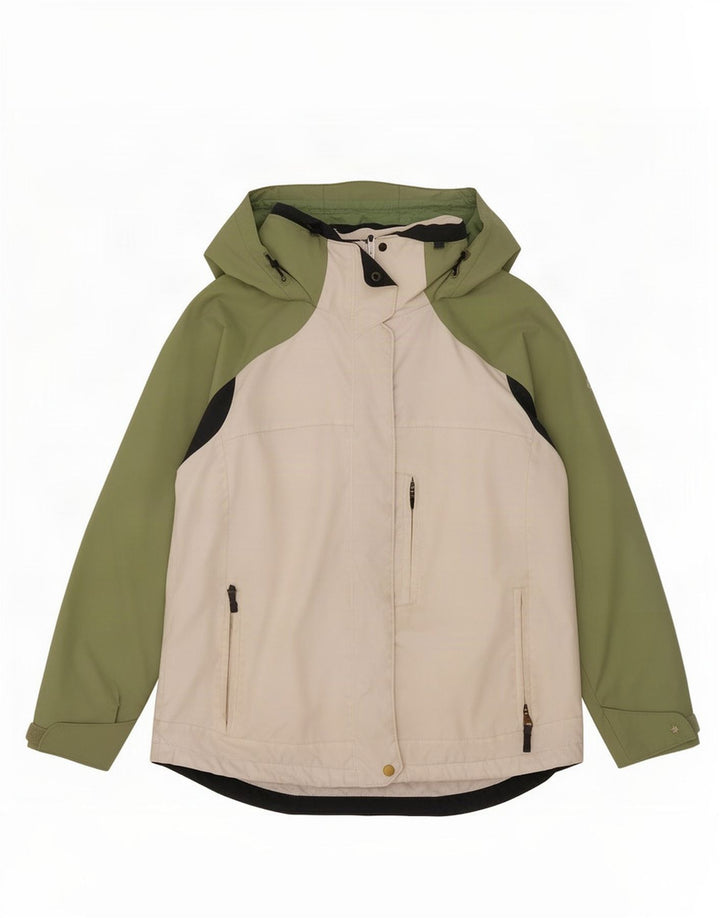 Giacca antipioggia con cappuccio Columbia Interchange da donna UK 16 grande bianca