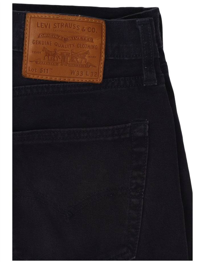 Jeans Levi's Uomo 511 Regular Fit Slim W33 L29 Cotone Blu Navy