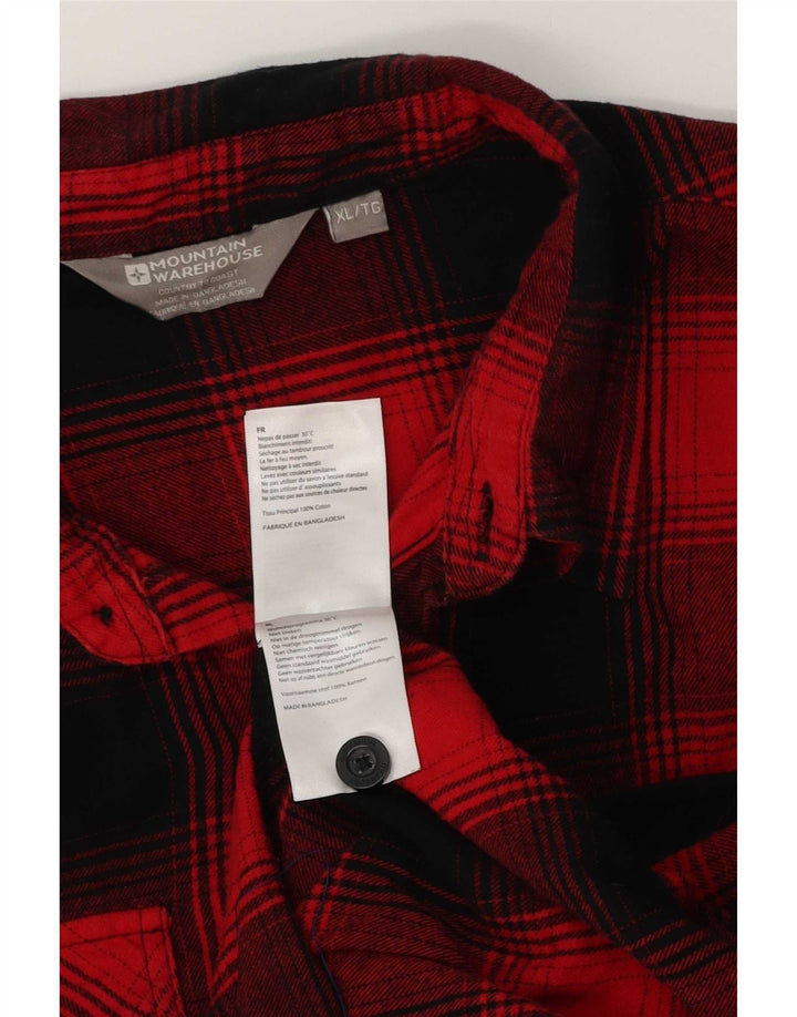 Camicia da uomo in flanella Mountain Warehouse XL in cotone a quadri rossi