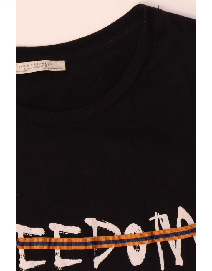 T-shirt grafica Zara Trafaluc da donna, nera media