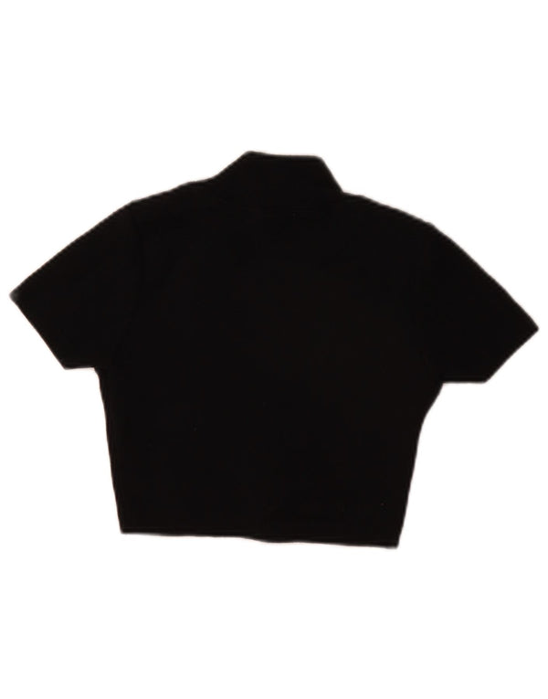 Top corto da donna Zara in camicetta UK 8 piccolo poliestere nero