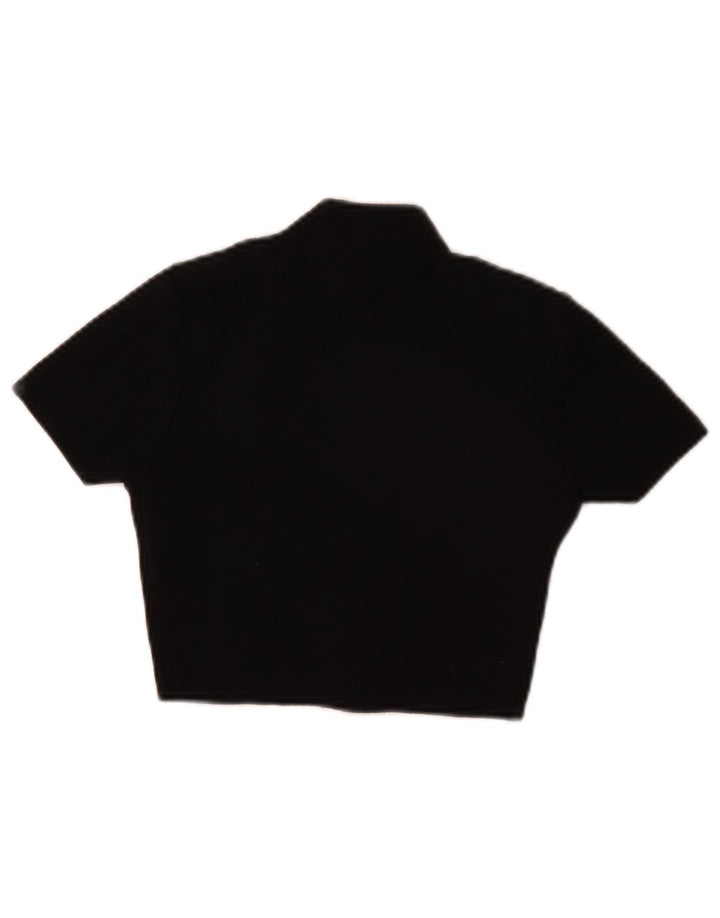 Top corto da donna Zara in camicetta UK 8 piccolo poliestere nero