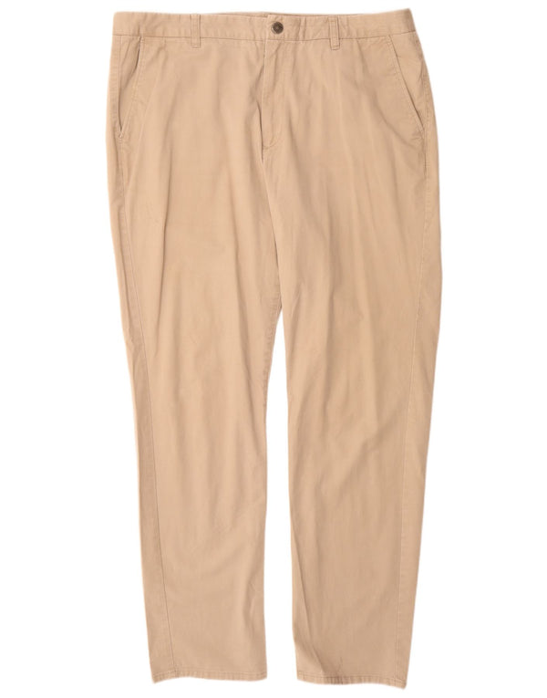 BONOBOS Mens Slim Chino Trousers W38 L32 Beige Cotton
