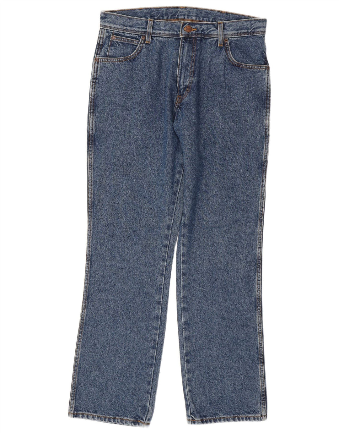 Jeans dritti da uomo Wrangler vestibilità regolare W34 L32 cotone blu