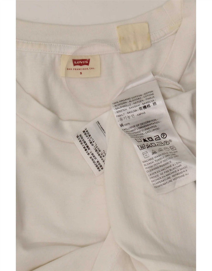 T-shirt da donna Levi's Top UK 10 piccola in cotone bianco