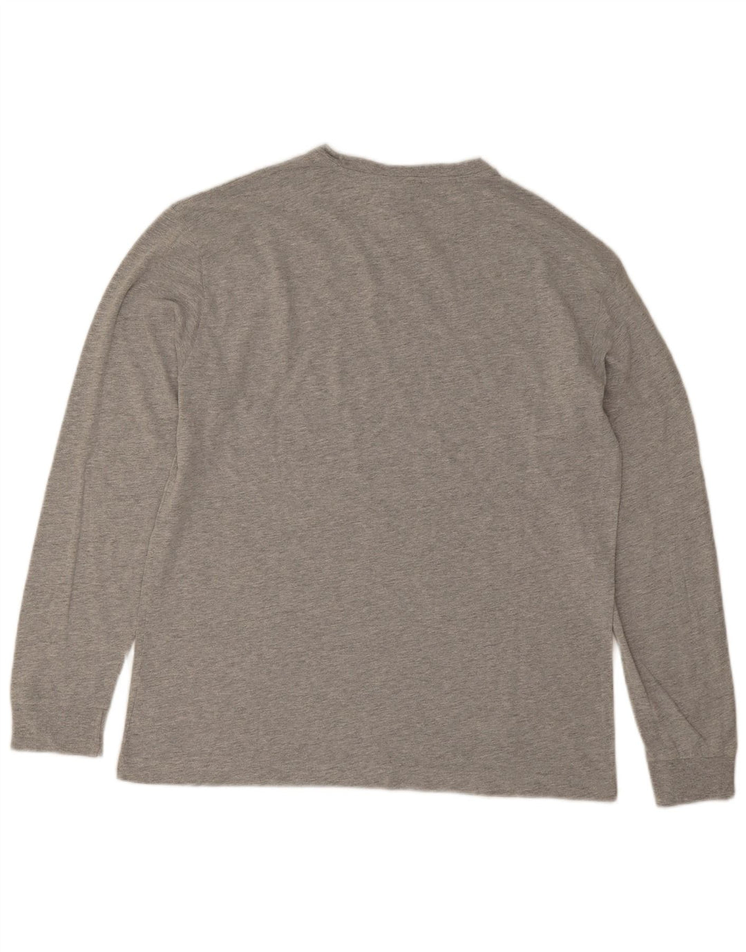 Polo Ralph Lauren Top da uomo a maniche lunghe in cotone chiazzato grigio piccolo