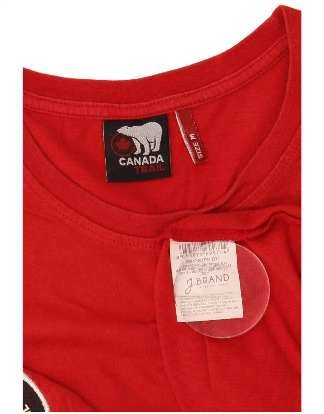 T-shirt grafica da uomo canadese Top in cotone rosso medio