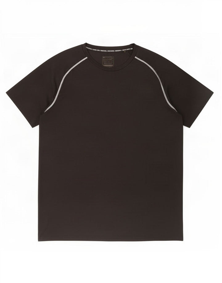 Mountain Warehouse Mens T-Shirt Top Large Black Polyester