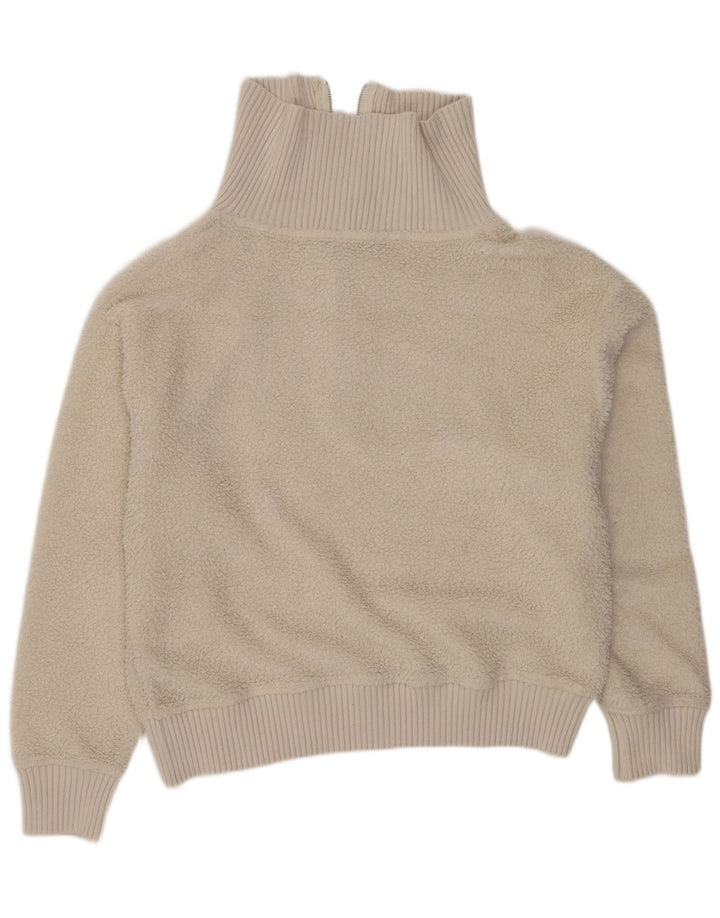 Maglione in pile oversize da donna Marks & Spencer UK 10 piccolo bianco sporco