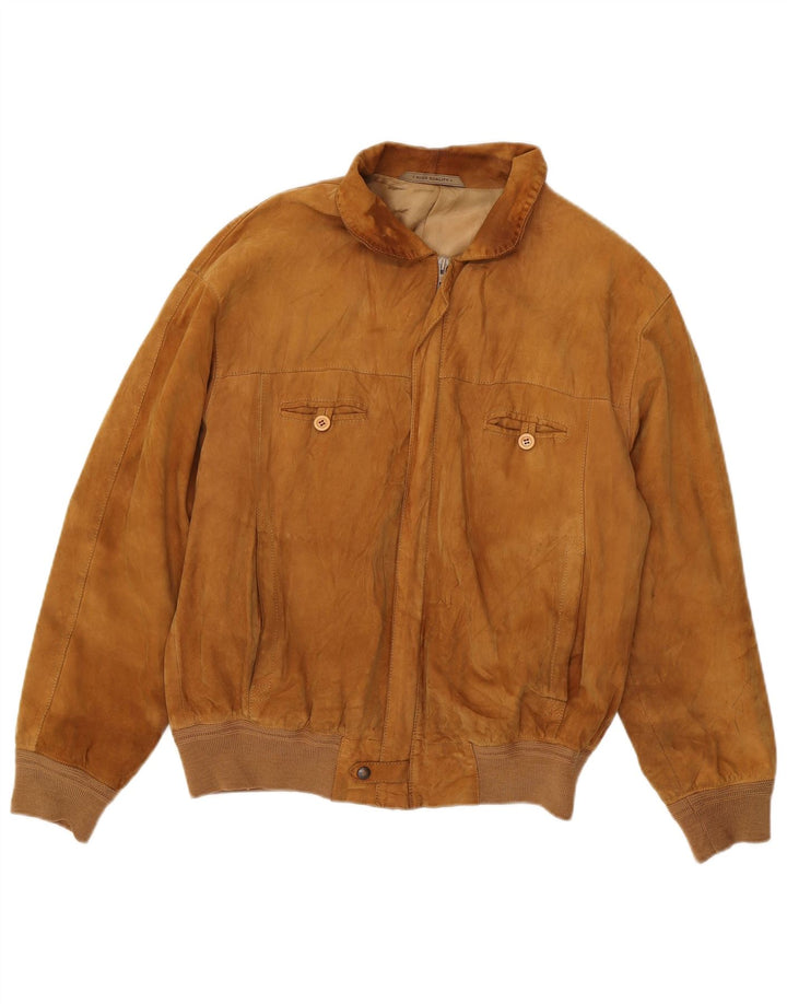 Giubbotto bomber in pelle scamosciata da uomo Maxime UK 40 Large Beige