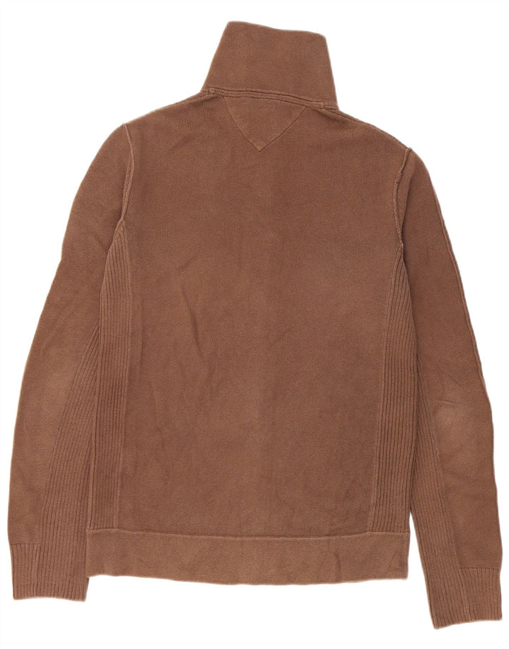 Maglione cardigan da uomo Tommy Hilfiger in cotone marrone medio