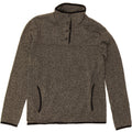 EDDIE BAUER Womens Button Neck Sweatshirt Jumper UK 10 Small Khaki Flecked Vintage Eddie Bauer and Second-Hand Eddie Bauer from Messina Hembry 