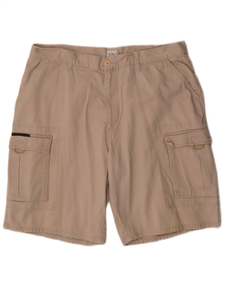 Pantaloncini cargo da uomo Calvin Klein W38 XL in cotone beige