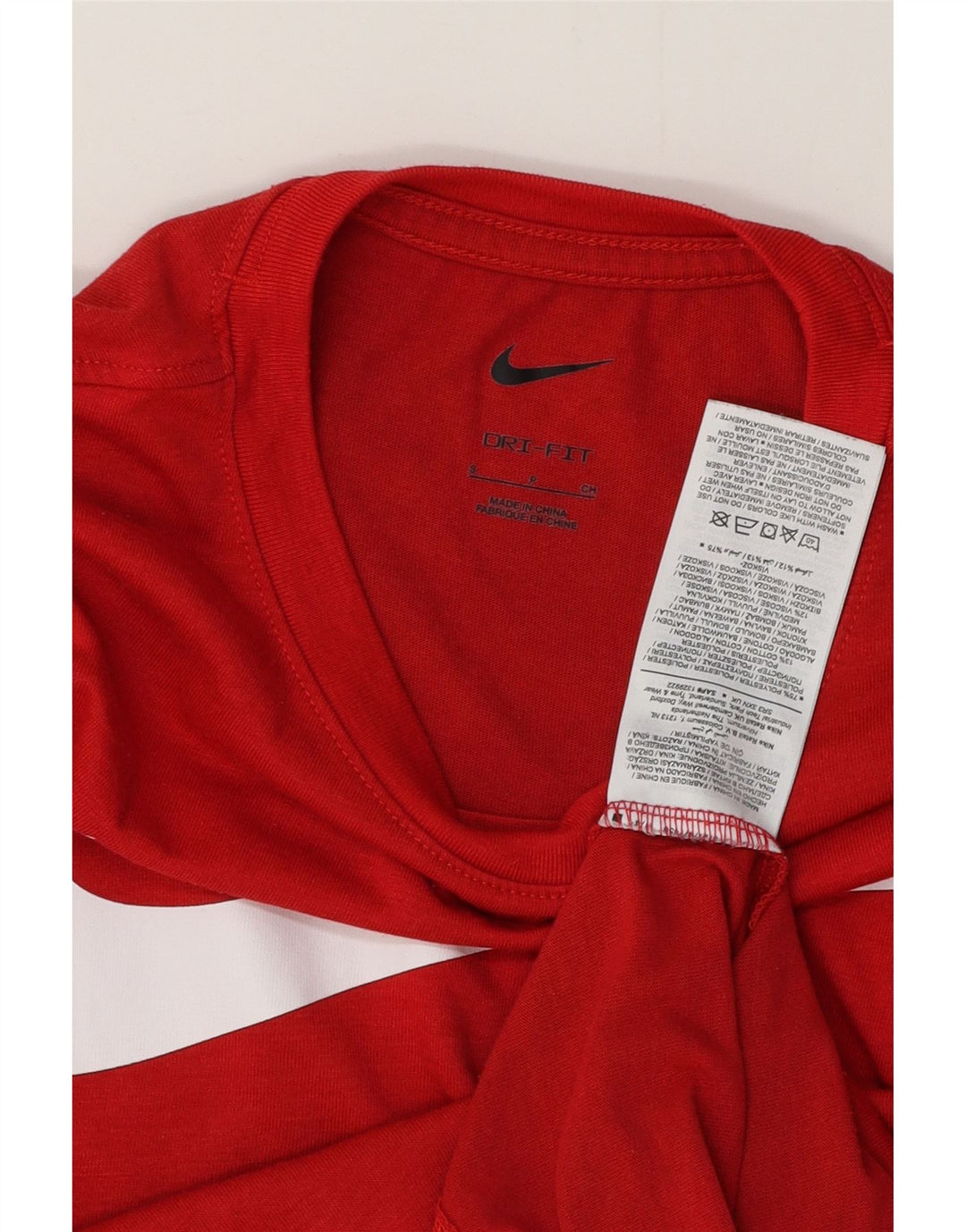 NIKE T-shirt grafica da uomo Dri Fit Top piccola rossa in poliestere