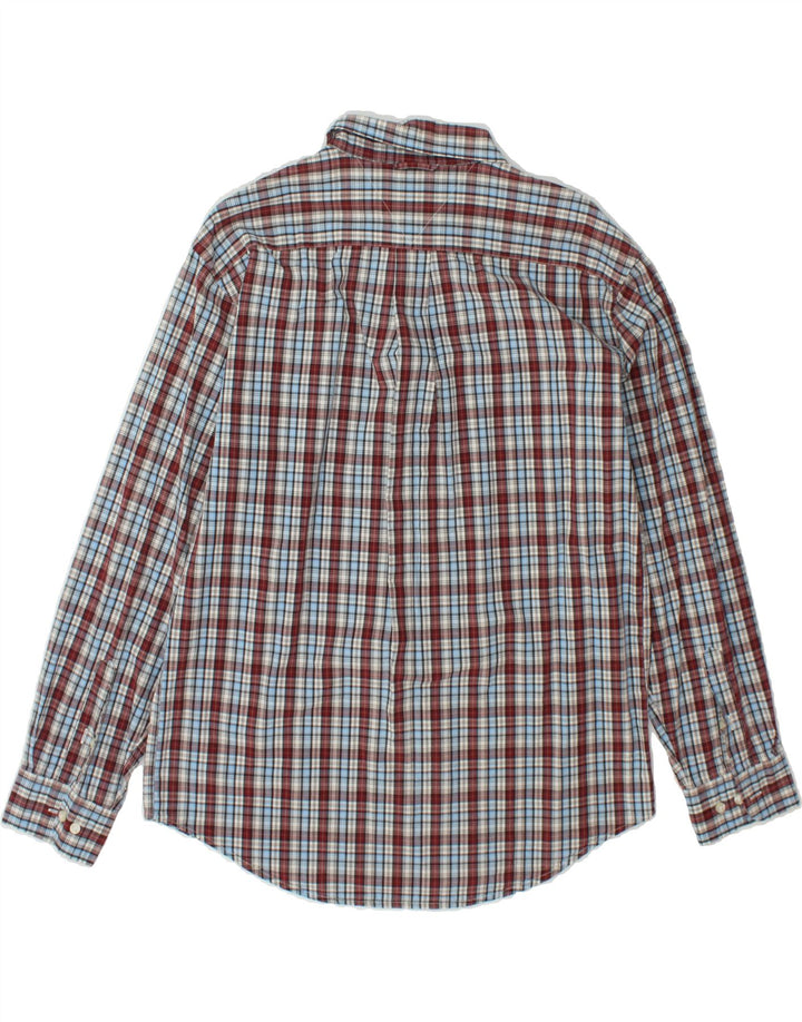 TOMMY HILFIGER Mens Shirt Large Blue Check Vintage Tommy Hilfiger and Second-Hand Tommy Hilfiger from Messina Hembry 