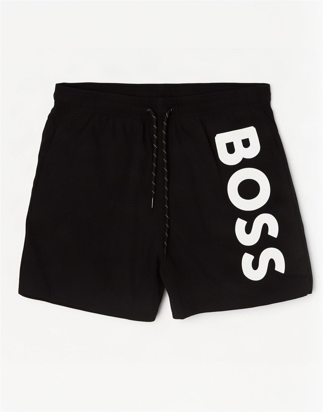 Pantaloncini da bagno grafici da uomo Hugo Boss medio nero in poliammide