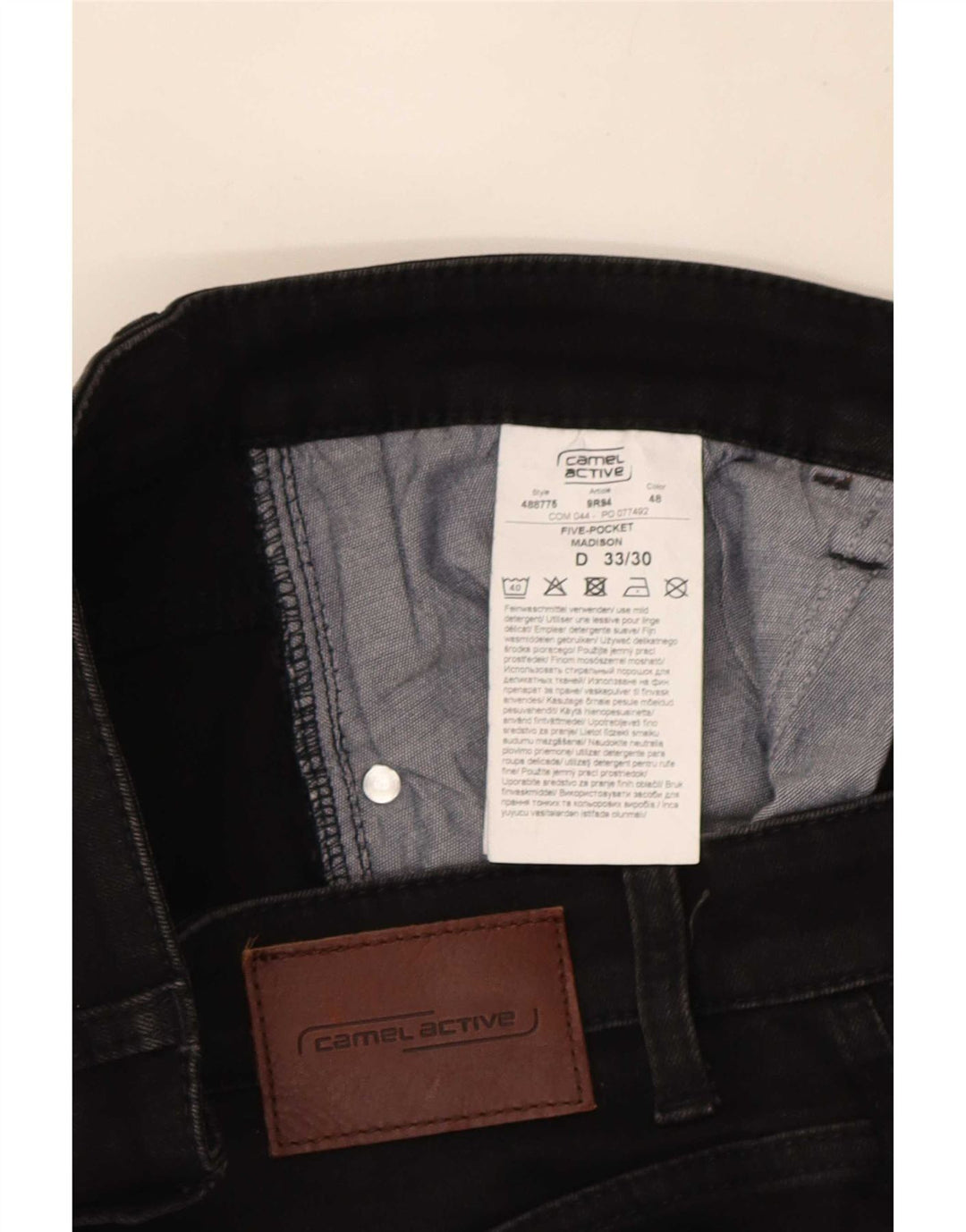 Jeans slim da uomo Camel Active W33 L30 cotone nero