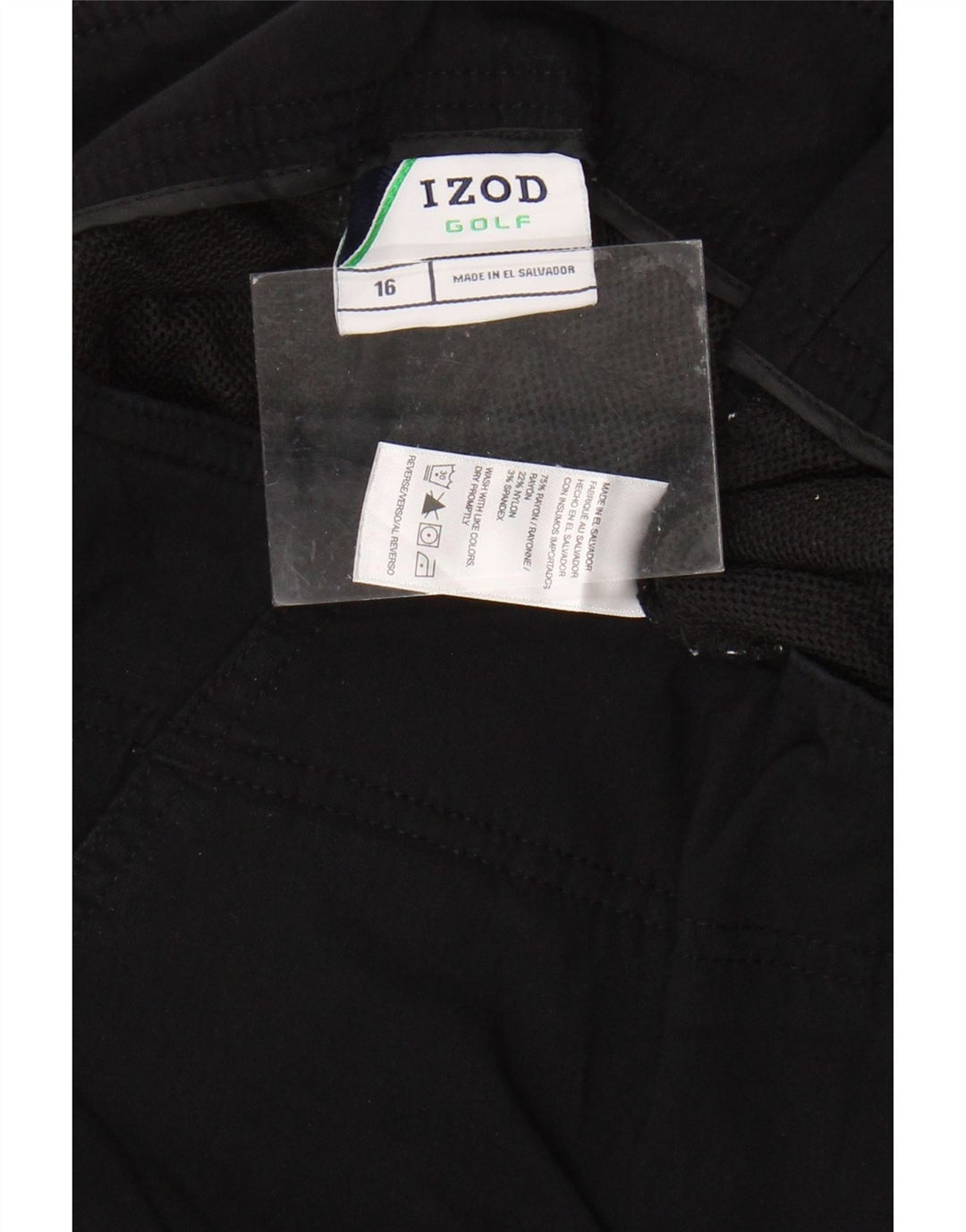 Pantaloncini chino da donna IZOD US 16 2XL W38 Rayon nero