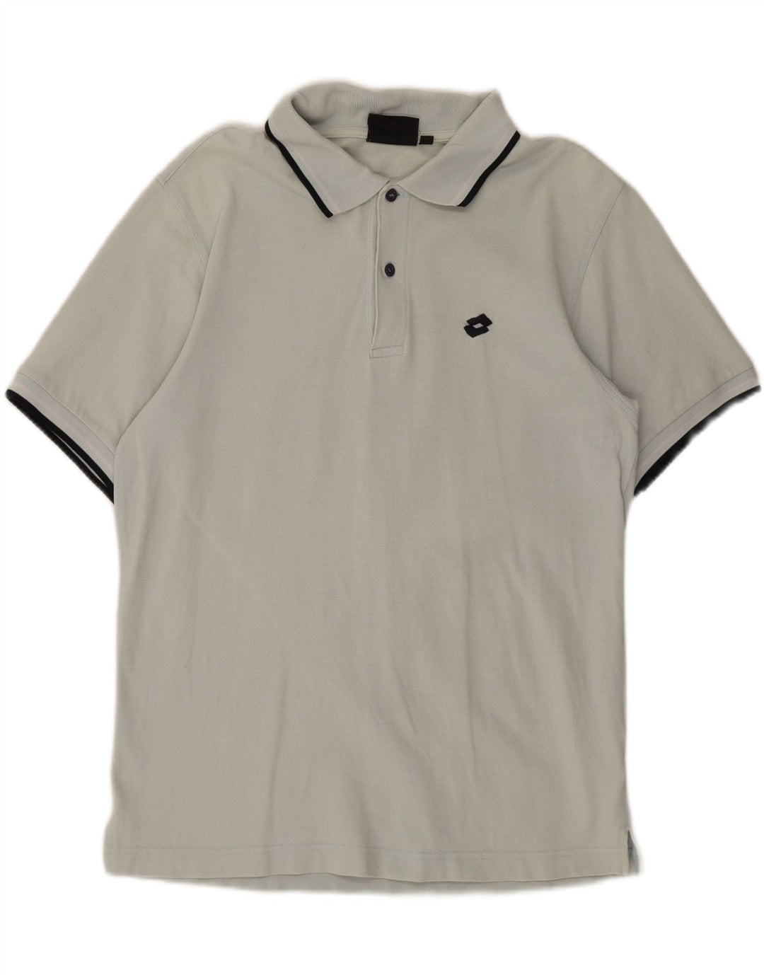 LOTTO Mens Polo Shirt Large Blue Cotton Vintage Lotto and Second-Hand Lotto from Messina Hembry 