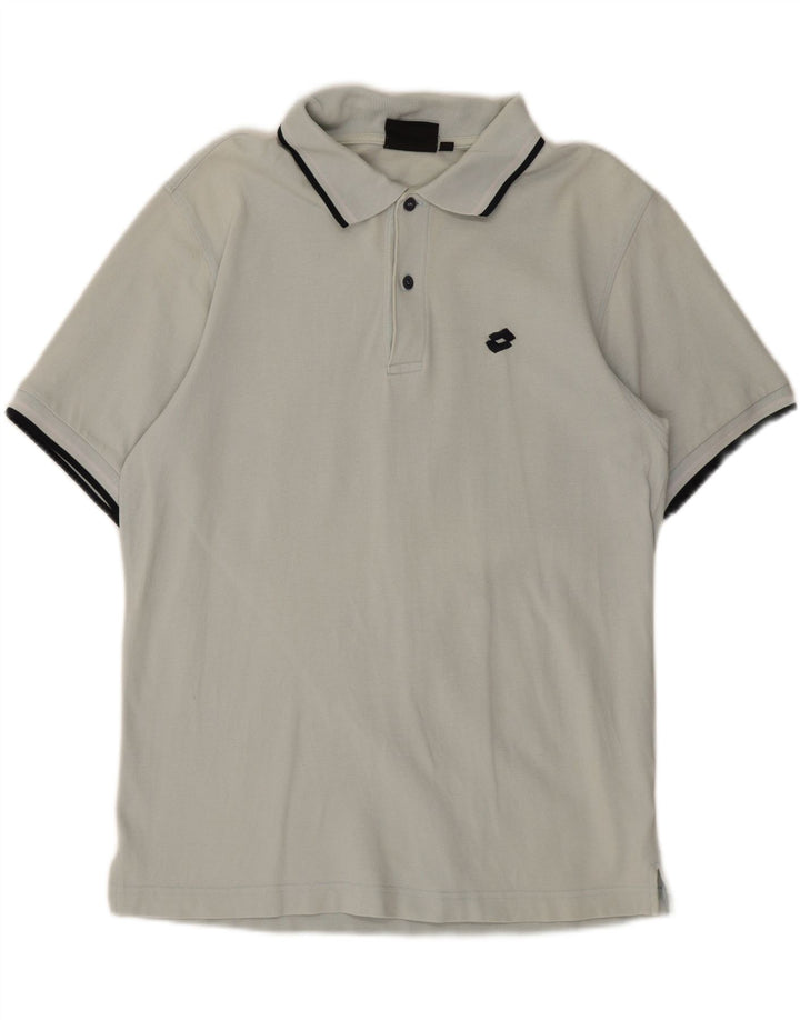 LOTTO Mens Polo Shirt Large Blue Cotton Vintage Lotto and Second-Hand Lotto from Messina Hembry 