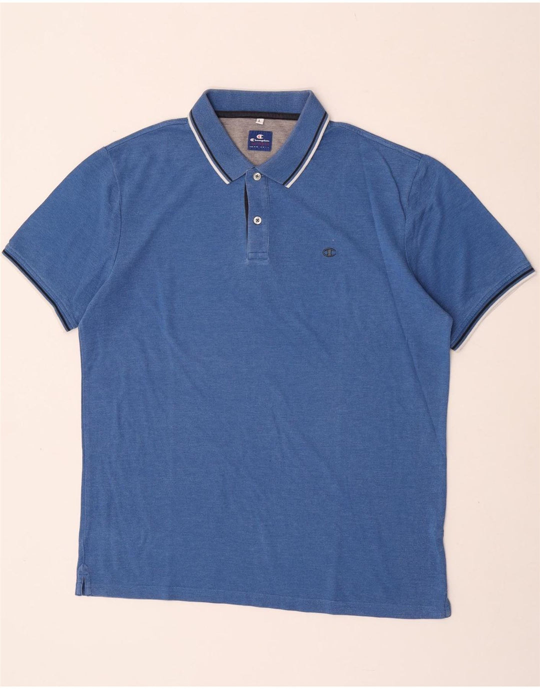 Polo da uomo CHAMPION a righe grandi blu