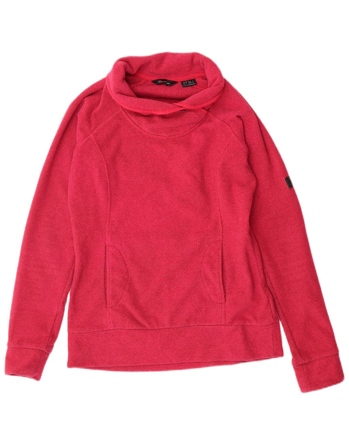 BERGHAUS Felpa con collo alto da donna, maglione, UK 10, piccola, rosa, poliestere