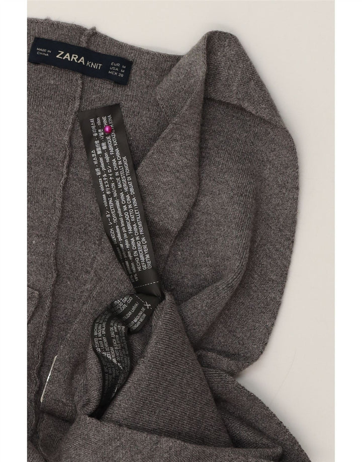 Tuta in maglia da donna Zara UK 12 Viscosa grigio medio