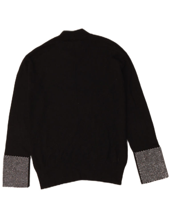 Maglione maglione collo alto da donna Pinko UK 12 medio nero geometrico