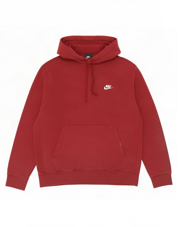 Felpa con cappuccio da uomo Nike Large in cotone bordeaux
