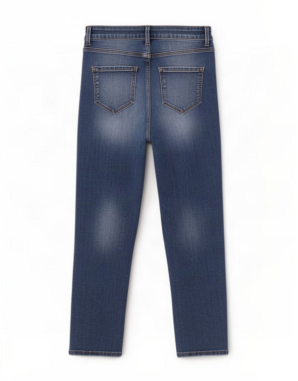 Jeans corti Marks & Spencer da donna The Carrie UK 10 piccoli W28 L21 blu