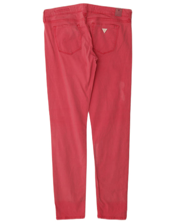 Pantaloni casual skinny Guess Beverly da donna W31 L30 in cotone rosa