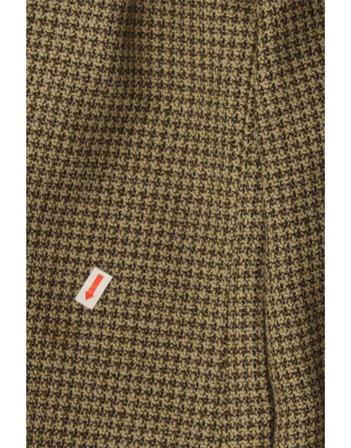 PIERRE CARDIN Mens 3 Button Blazer Jacket UK 38 Medium Brown Houndstooth Vintage Pierre Cardin and Second-Hand Pierre Cardin from Messina Hembry 