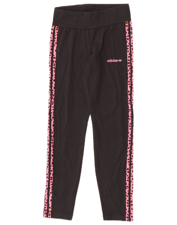 Leggings Adidas Bambina 12-13 Anni Cotone Stampa Animalier Nero
