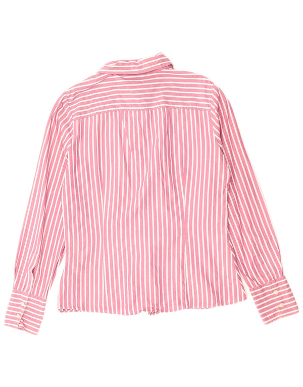 Camicia da donna Benetton UK 16 cotone a righe grandi rosa