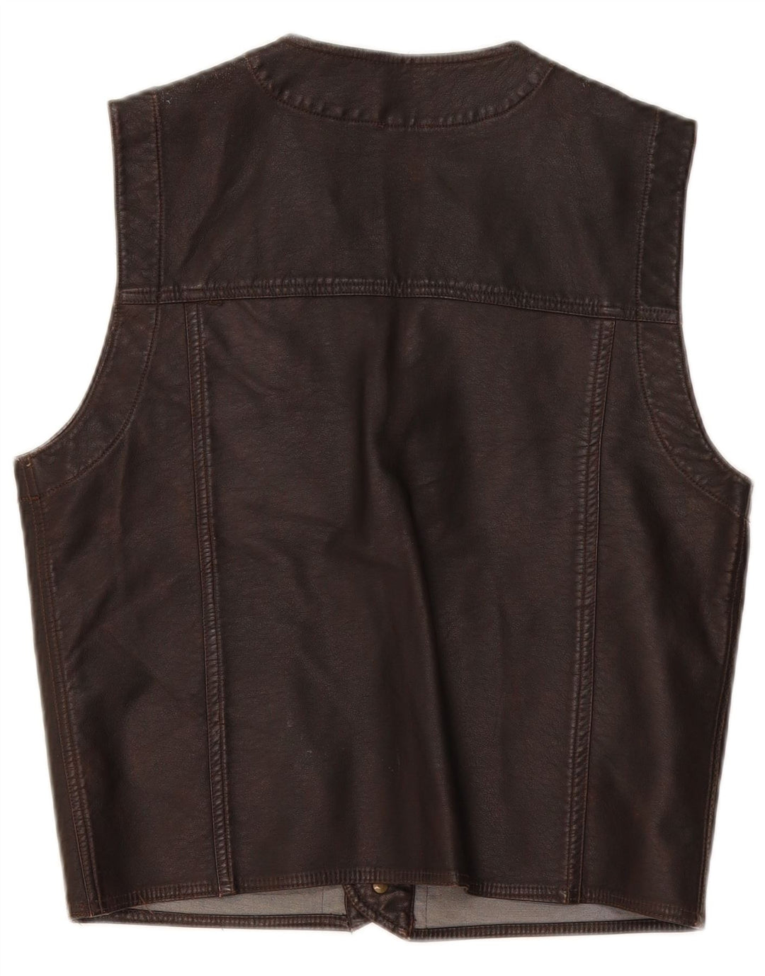 Gilet Uomo in Ecopelle Brugi Marrone Medio Polietilene