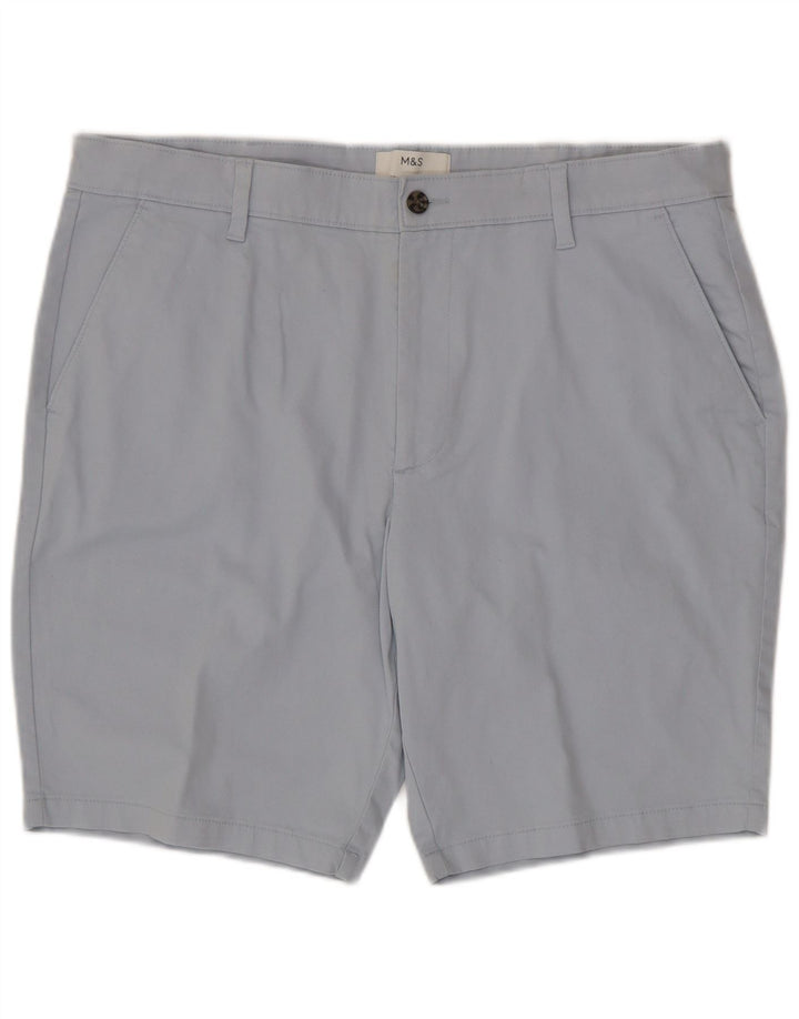Pantaloncini chino da uomo Marks & Spencer W38 XL cotone blu