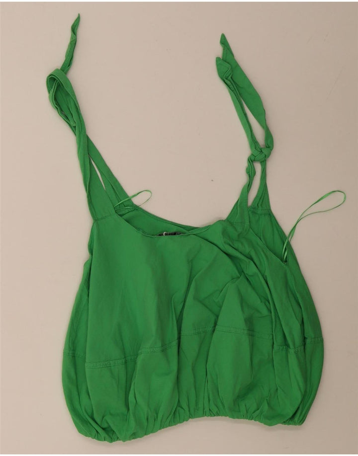 Top corto da donna Zara UK 8 piccolo verde