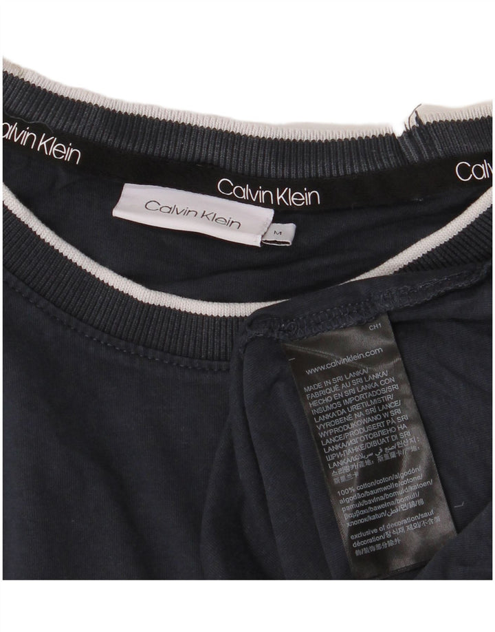 T-shirt da uomo Calvin Klein Top in cotone blu navy medio